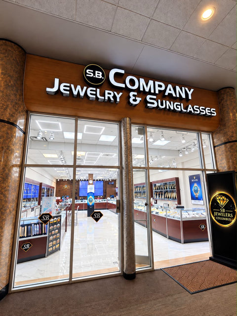 SB Company Jewelry storefront at Peachtree Mall in Columbus, Georgia