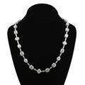 10K White Gold 58.02CT Lab Solitaire Diamond Chain Men Women
