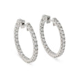 925 Silver 2 CT Lab Diamond Hoop Earring Women Studs