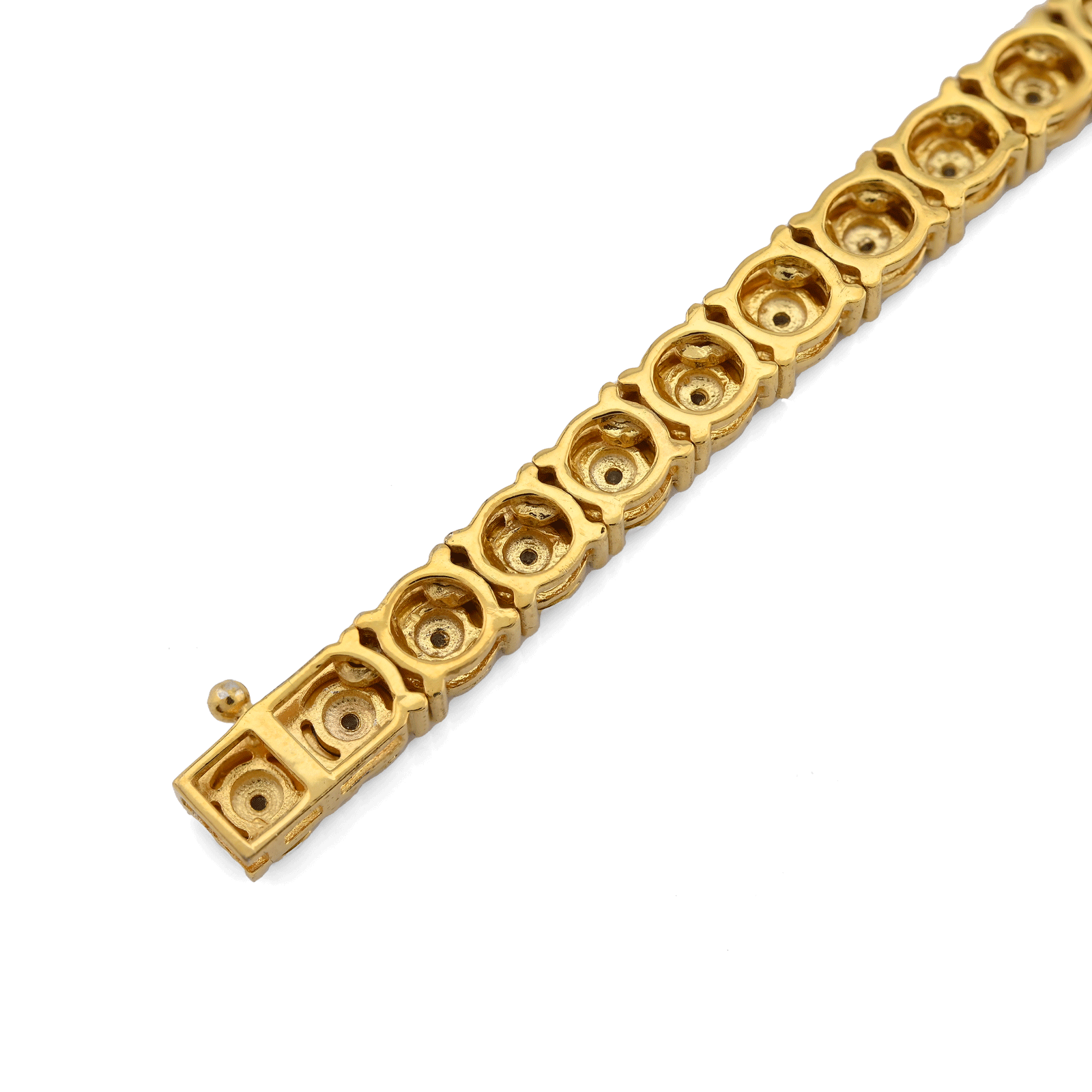 925 Yellow 2CTW Natural Diamond Tennis Chain 4.5MM Necklace 18" Men