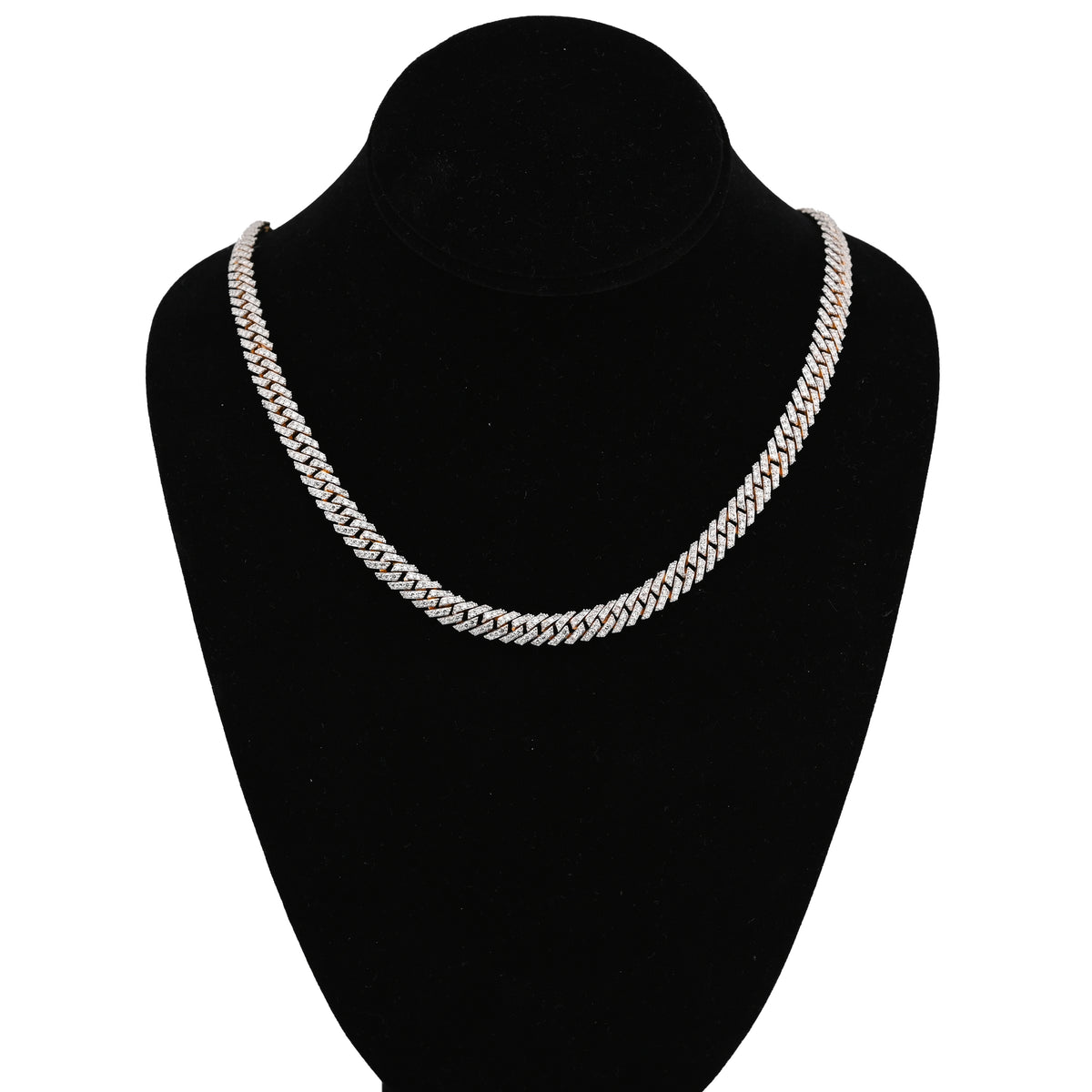 925 Yellow Silver 12.87CT 8MM Lab Diamond Snake Cuban Link Chain 21" Necklace