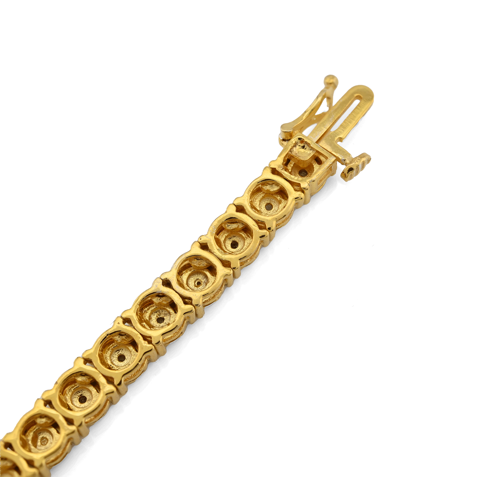 925 Yellow 2CTW Natural Diamond Tennis Chain 4.5MM Necklace 18" Men