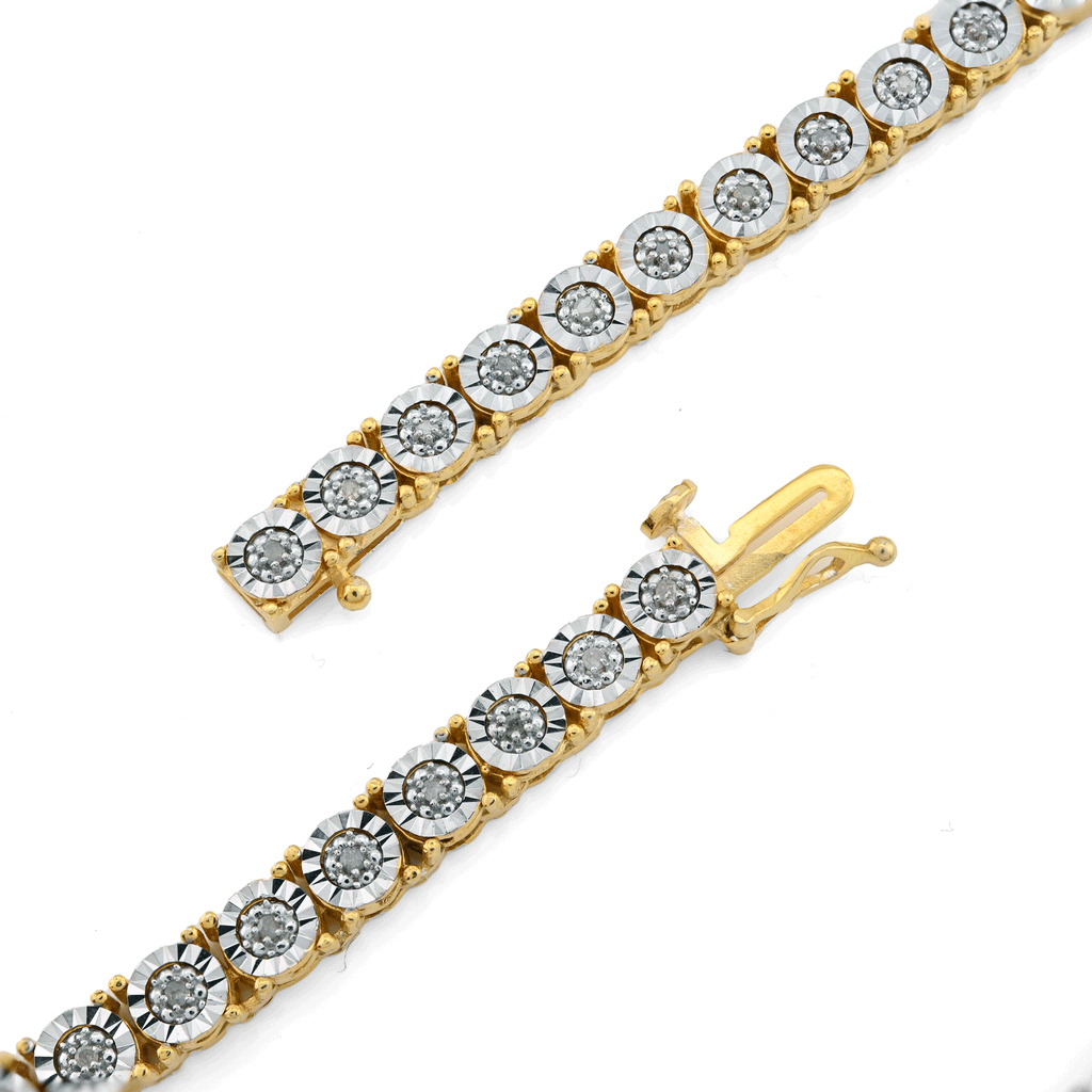 925 Yellow 2CTW Natural Diamond Tennis Chain 4.5MM Necklace 18" Men