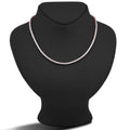 10K Rose Gold 0.78CT Natural Diamond 2.5MM Illusion Tennis Chain 18" Men Women Necklace