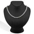 925 Sterling Silver 6 CT Natural Diamond Heart Shape link Necklace Women Chain