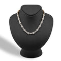 10K Yellow Gold 22CT Baguette/Round Natural Diamond Square and Rect Link Shape Mens Necklace 22"