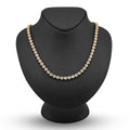 10K Yellow Gold 16 CT Natural Diamond Flower Setting Tennis Chain 22" Men's Necklace