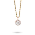 10K Rose Gold 1 CT Natural Diamond Flower Cluster Pendant Women small Charm