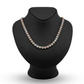 10K Yellow, White & Rose Gold 18.95 CT Natural Diamond Round/Baguette 3 Tone Round Shape Tennis Chain