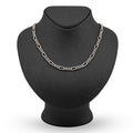 10K Yellow Gold 7.50 CT Natural Diamond 5.5 MM Figaro Chain 20" Men Women Necklace