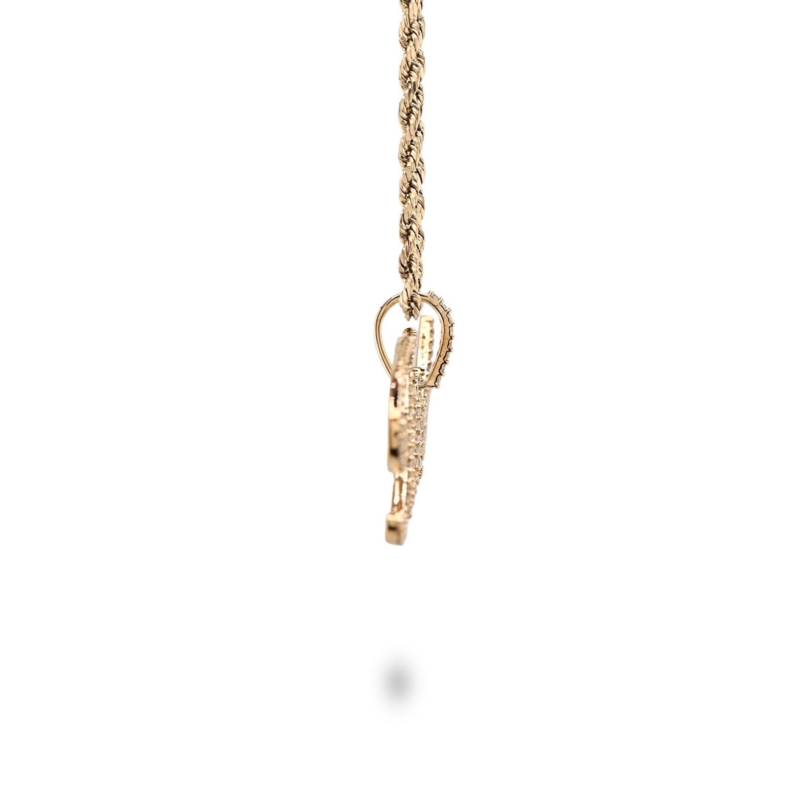 10K Yellow Gold 1.25 CT Natural Diamond "TANISHA" Name Pendant 3.6 g Women Charm