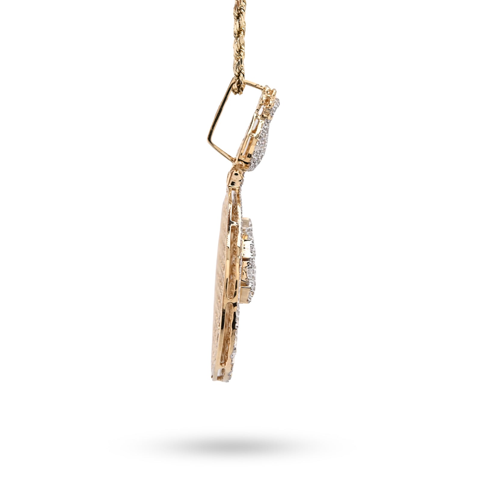 10K Yellow Gold 3.50 CT Natural Diamond Round/Baguette "Forever Rich" $ Tree Pendant 15.4 g Charm