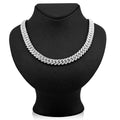 925 27.66CT Lab Diamond 11MM Snake Cuban Chain 21" Men Necklace