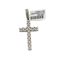 925 Natural Diamond 0.35CT Cross Pendant Men Women charm