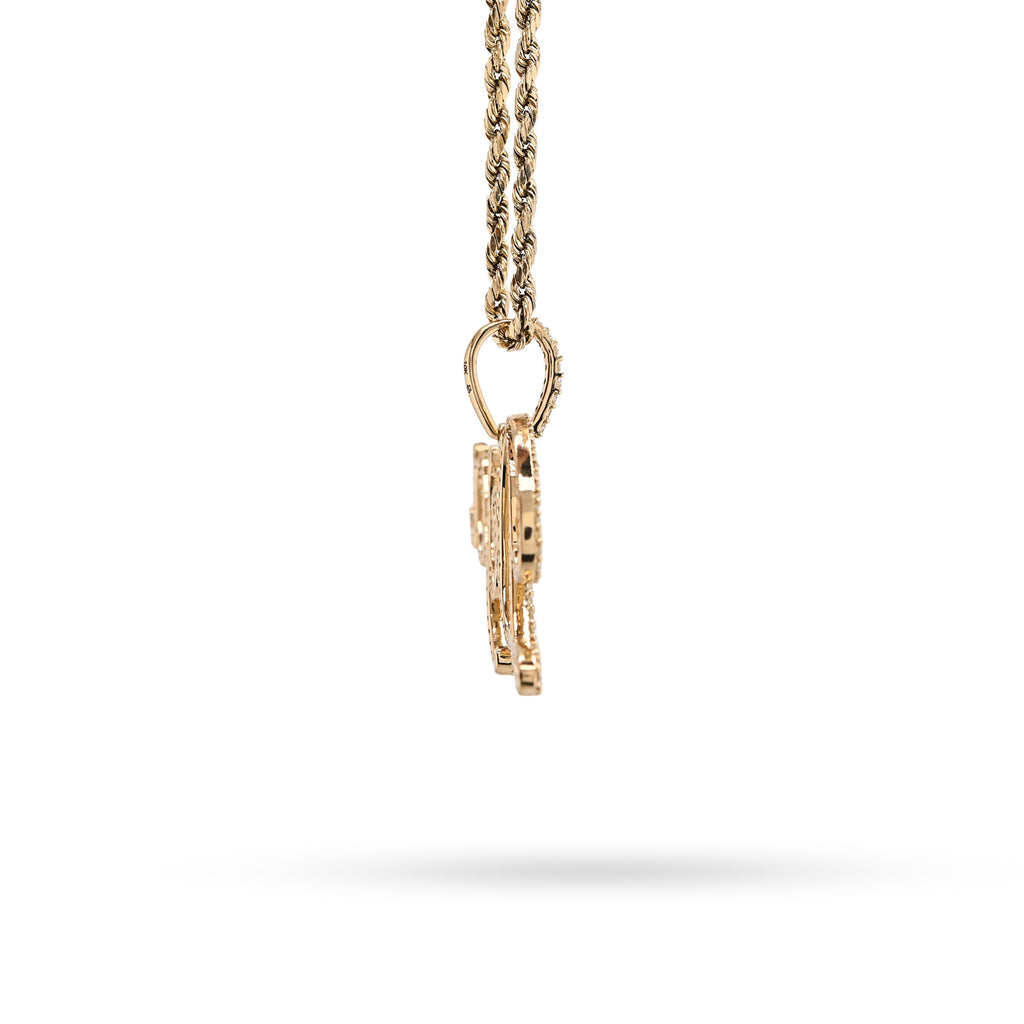 10K Yellow Gold 1 CT Natural Diamond "DEJA" Name Pendant 3 g Charm