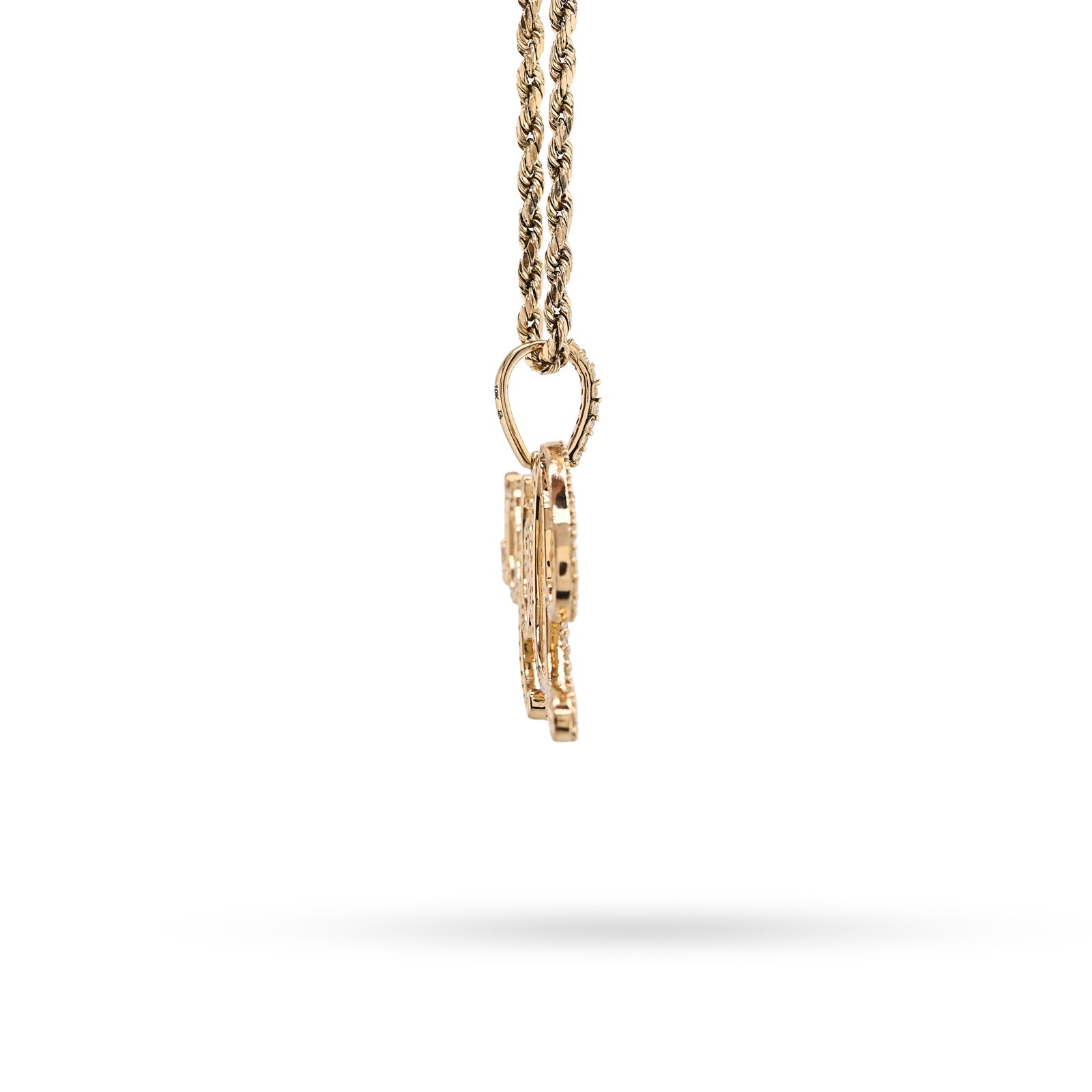 10K Yellow Gold 1 CT Natural Diamond "DEJA" Name Pendant 3 g Charm