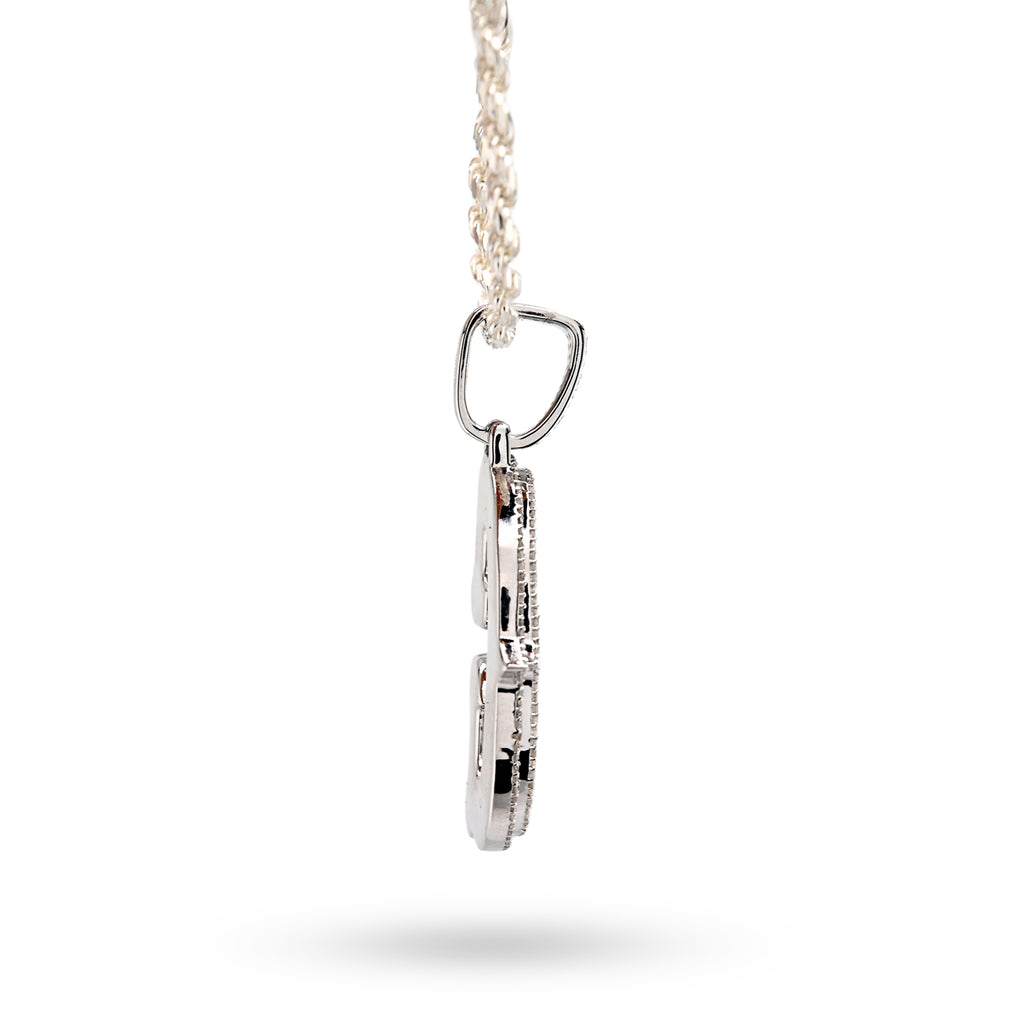 925 Natural Diamond 1.75CT Round and Baguette "G" Initial Alphabet Pendant