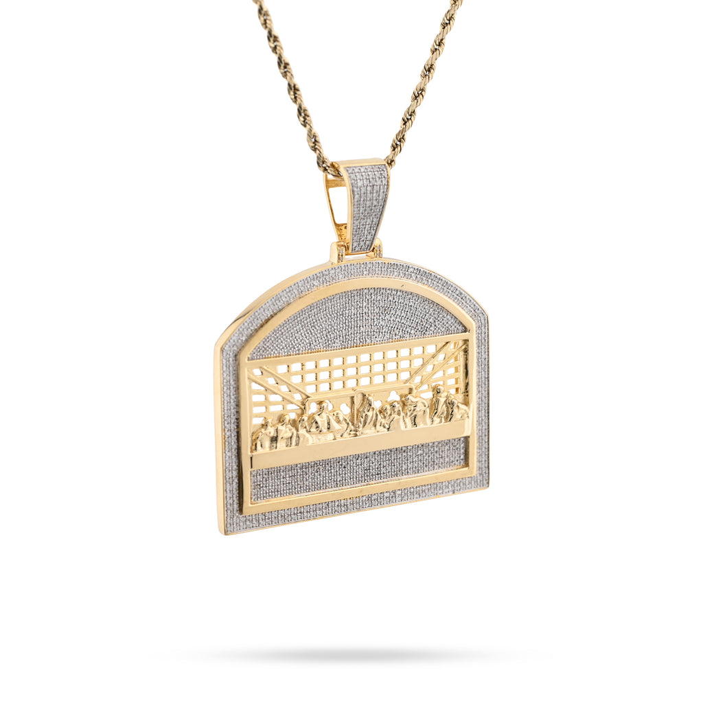 10K Yellow Gold 1040 CTW Natural Diamond Last Supper Pendant 19.9 g Men Charm