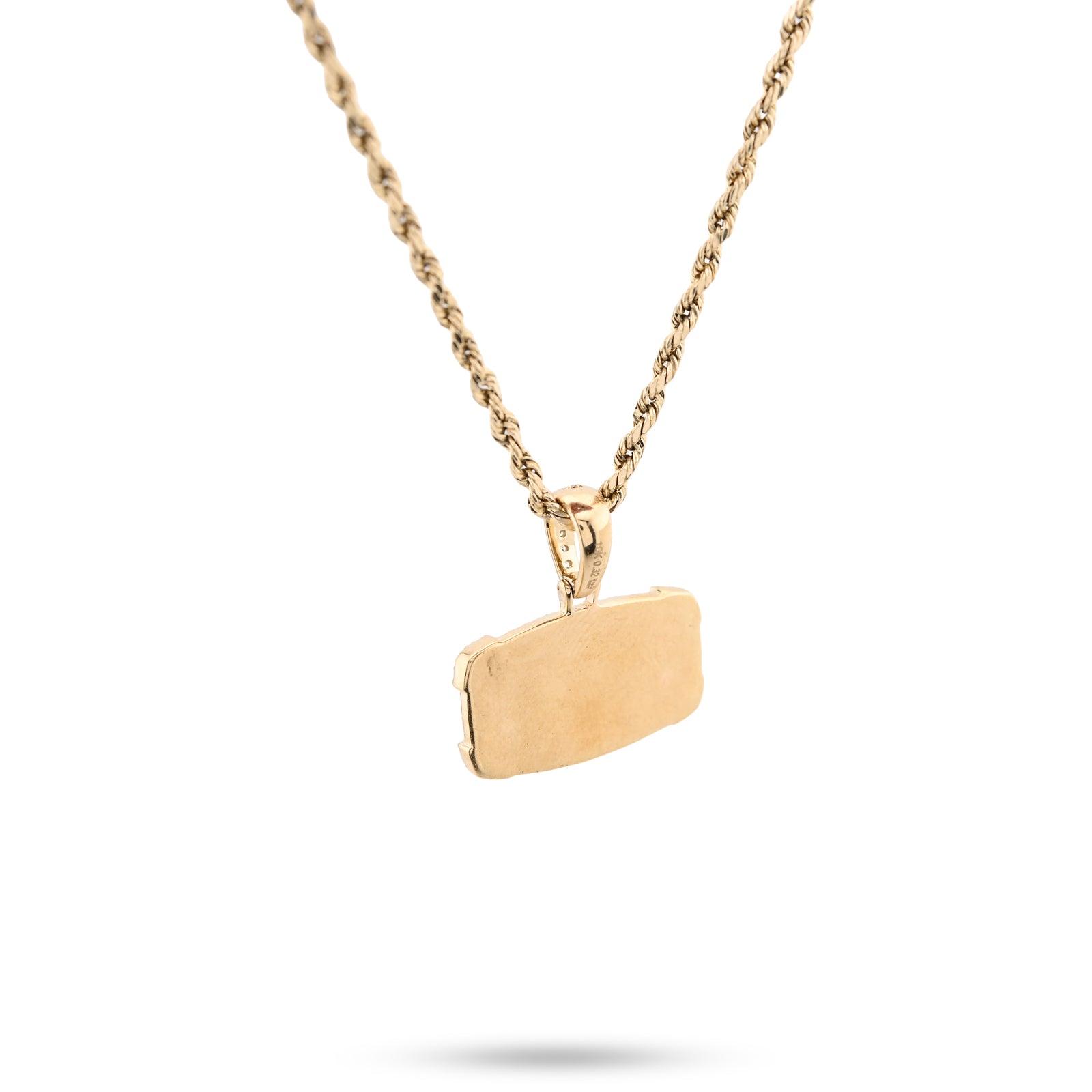 10K Yellow Gold 0.94 CT Round Natural Diamond Last Supper Pendant Men Women 22.1 MM Charm 4.2 g