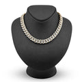 10K Yellow Gold 9.7 CT Natural Diamond Cuban Link Chain 11.5 MM 22" Men Necklace 128.6 g
