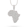 925 Sterling Silver 0.83 CT Natural Diamond Africa Pendant Men's Charm