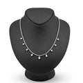 14K Yellow Gold 9.52 CT Lab Diamond Solitaire Tennis Chain 17" Women 18.8 g Necklace