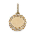 10K Yellow Gold 0.50 CT Natural Diamond Memory Pendant Picture Men Women Charm