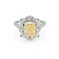 14K White Gold 3.15 CT Lab Diamond Women's Ring