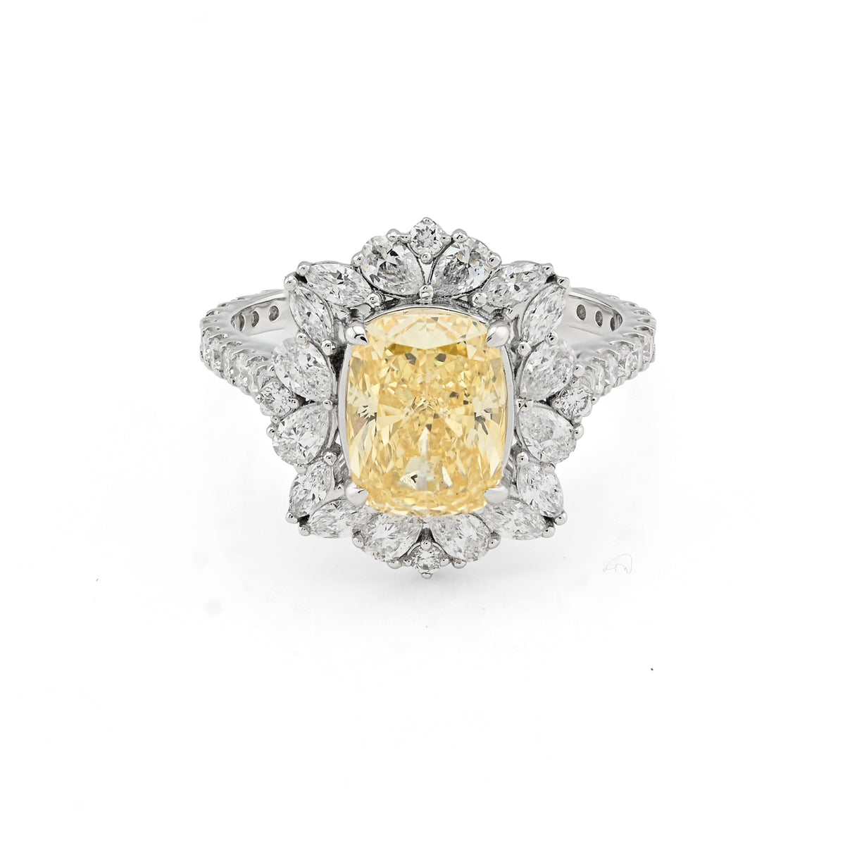 14K White Gold 3.15 CT Lab Diamond Women's Ring