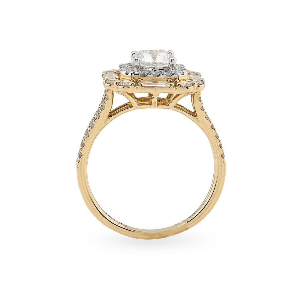 14K Yellow Gold 2.19 CTW Lab Diamond Women's Ring