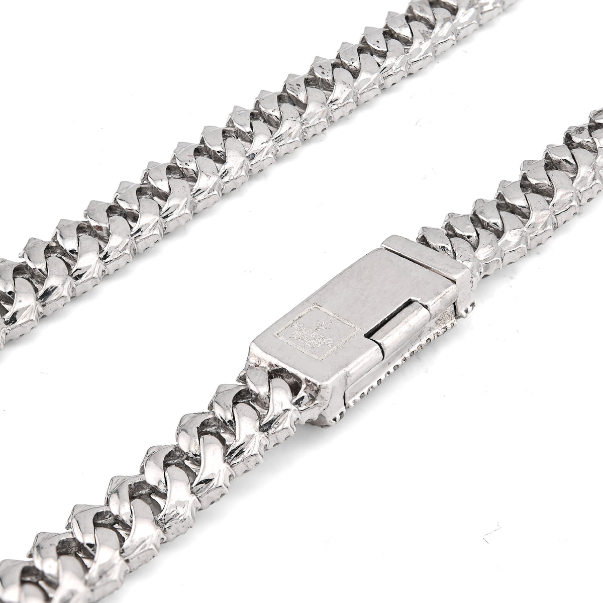 925 Snake Cuban Link 6MM Chain 7.5CT Natural Diamond 21" Men Women Necklace