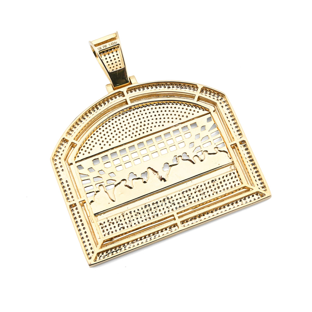 10K Yellow Gold 1040 CTW Natural Diamond Last Supper Pendant 19.9 g Men Charm