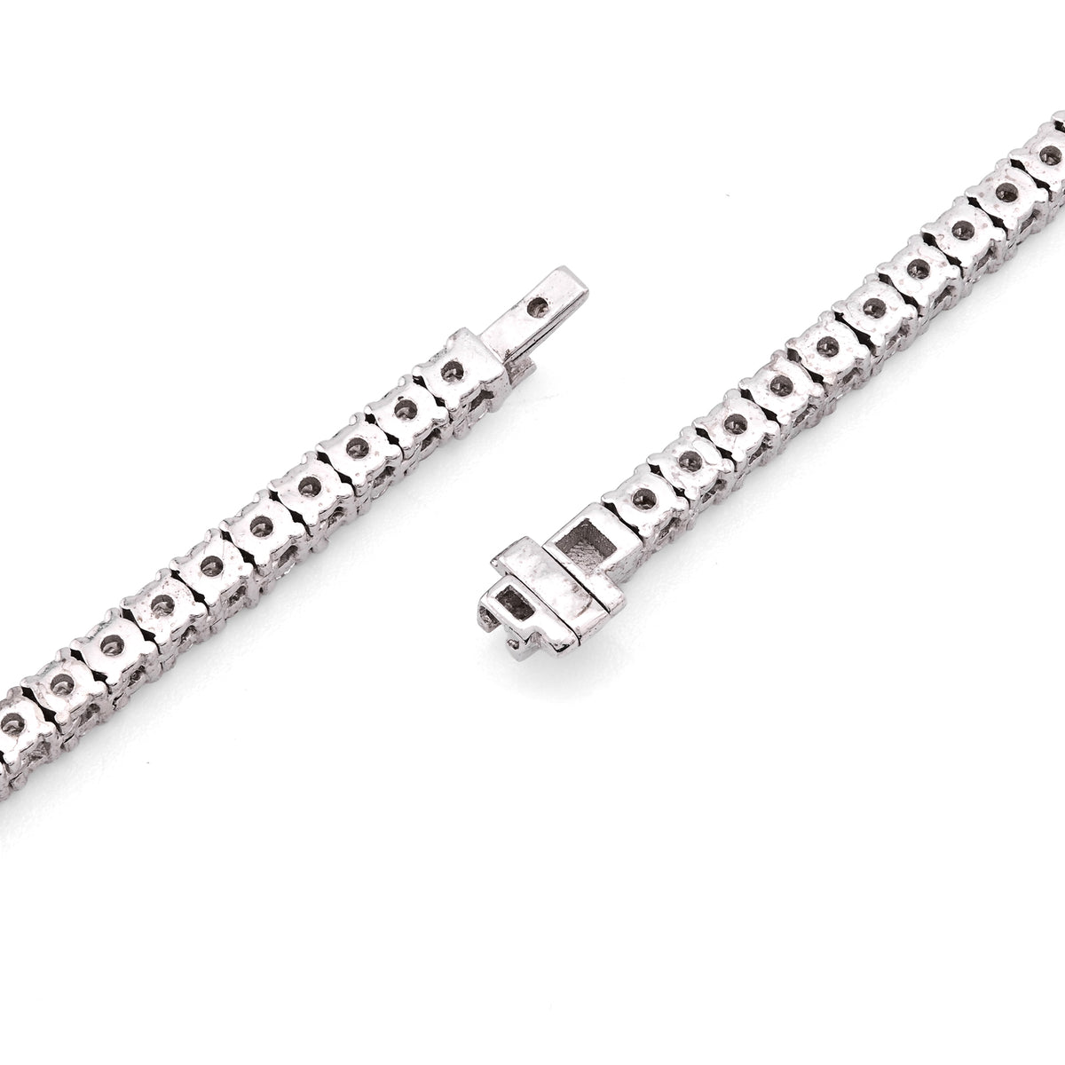 925 SS 9CT Lab Diamond Tennis Chain Men Women Necklace 16"