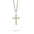 10K Yellow Gold 1.2 CT Natural Diamond Religious Cross Pendant Men Women Charm