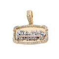 10K Yellow Gold 0.94 CT Round Natural Diamond Last Supper Pendant Men Women 22.1 MM Charm 4.2 g