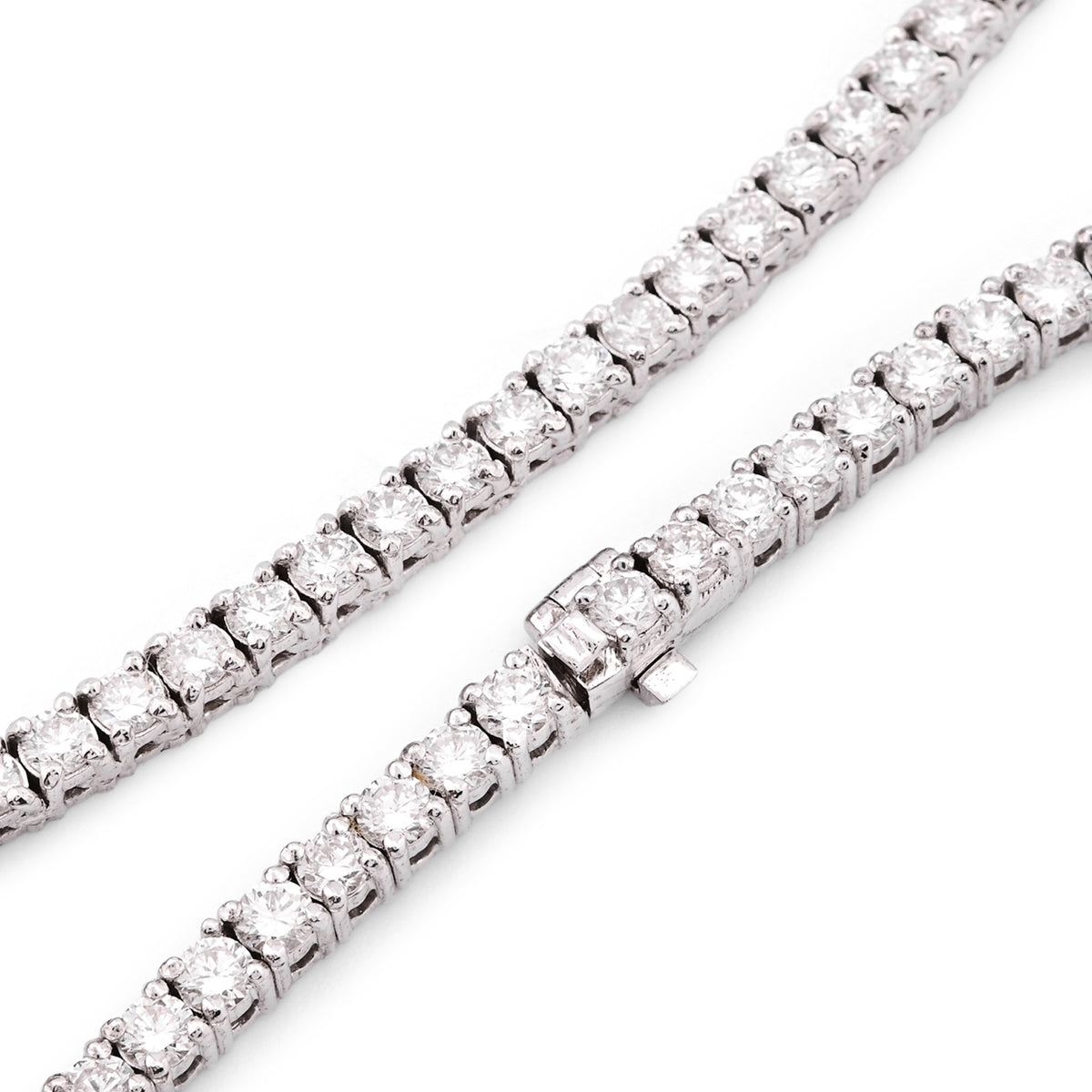 925 SS 9CT Lab Diamond Tennis Chain Men Women Necklace 16"