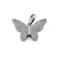 10K White Gold 0.26CT Natural Diamond Butterfly pendant Women Charm