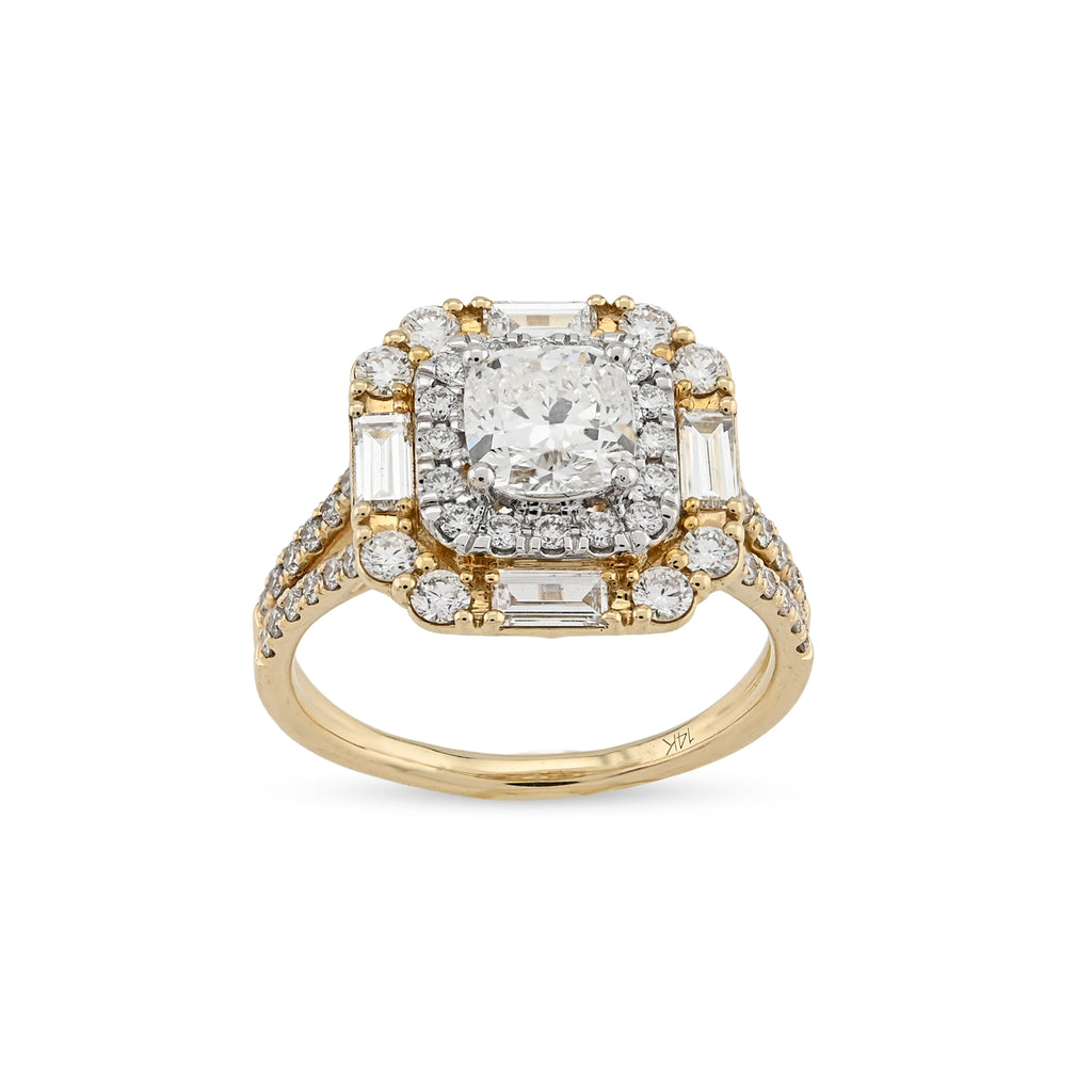 14K Yellow Gold 2.19 CTW Lab Diamond Women's Ring