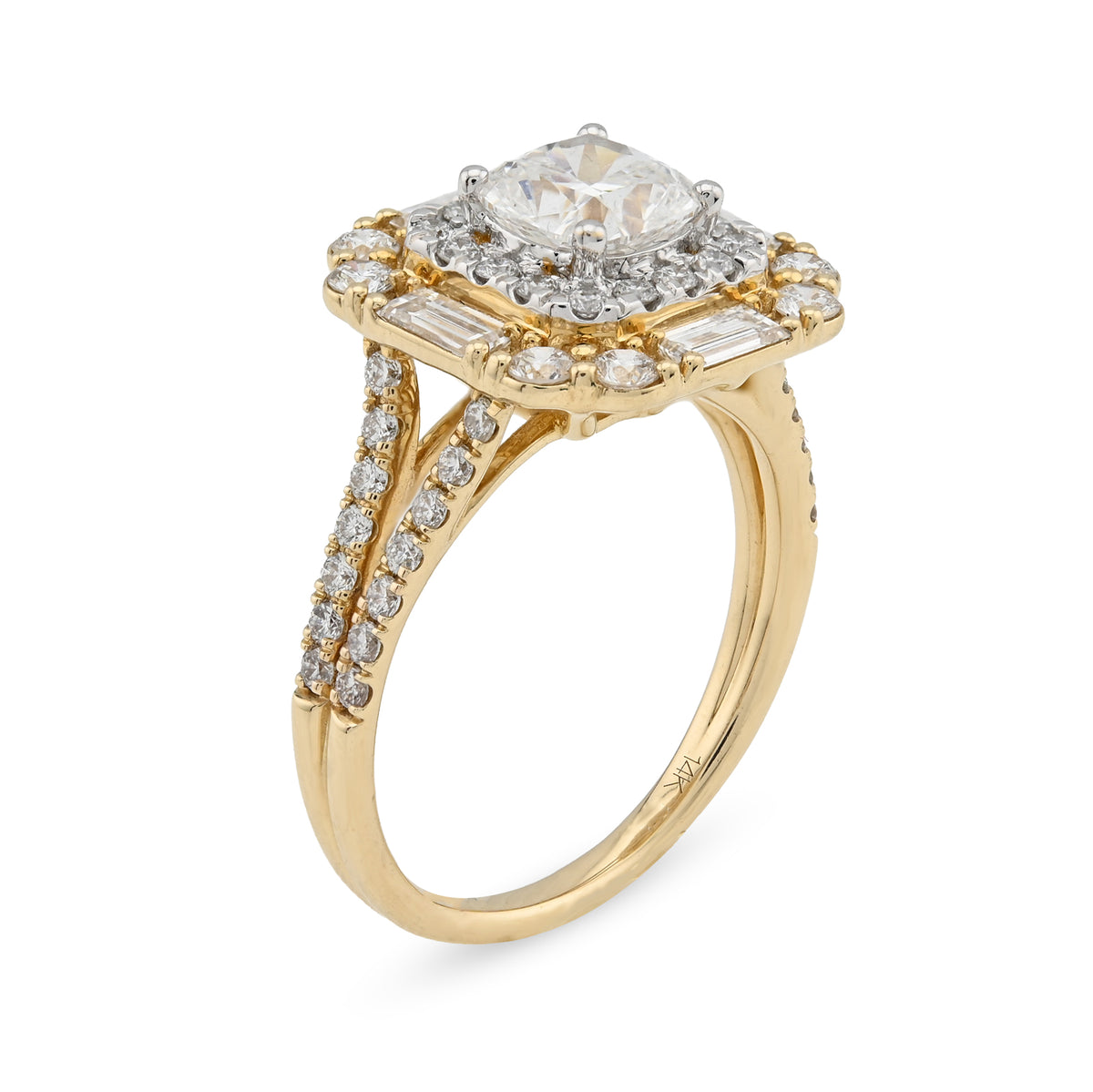 14K Yellow Gold 2.19 CTW Lab Diamond Women's Ring
