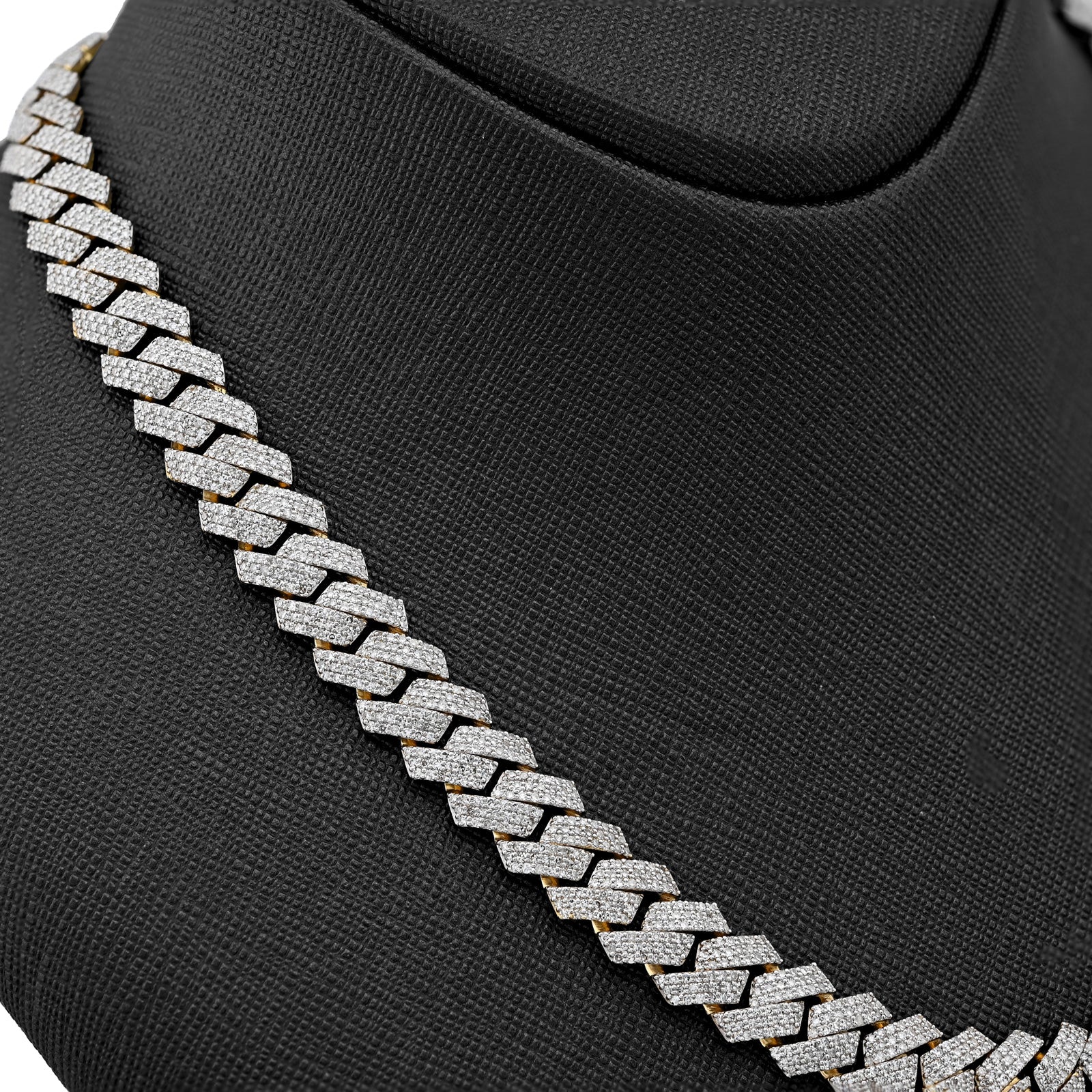 10K Yellow Gold 10 CT Natural Diamond Cuban Chain 10 MM Men 24" Necklace 86.1 g