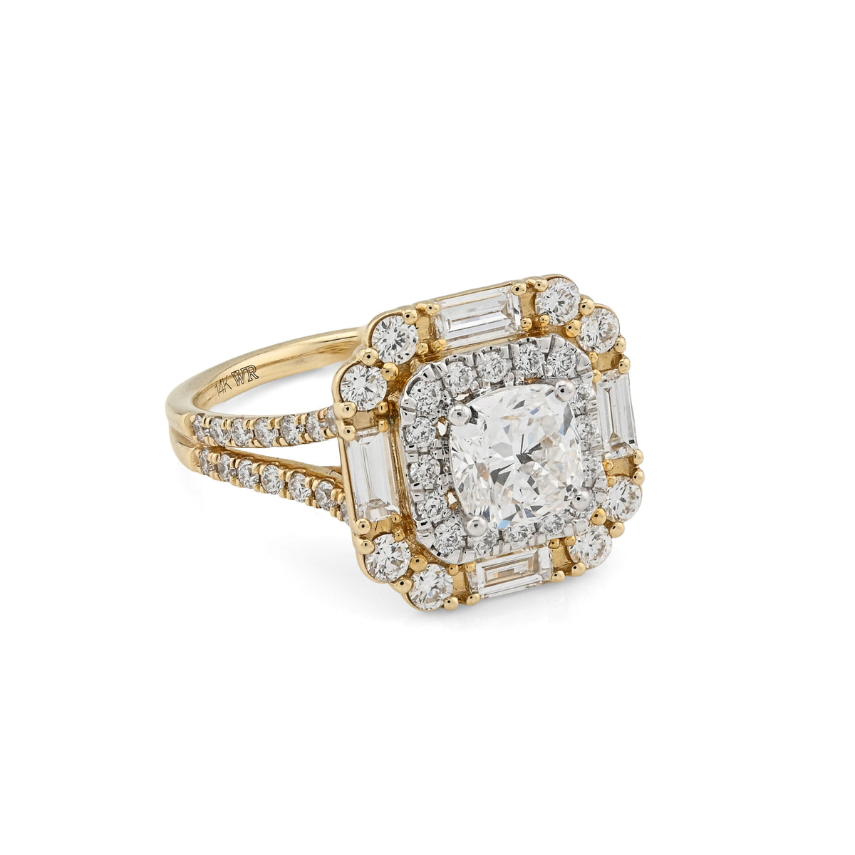 14K Yellow Gold 2.19 CTW Lab Diamond Women's Ring