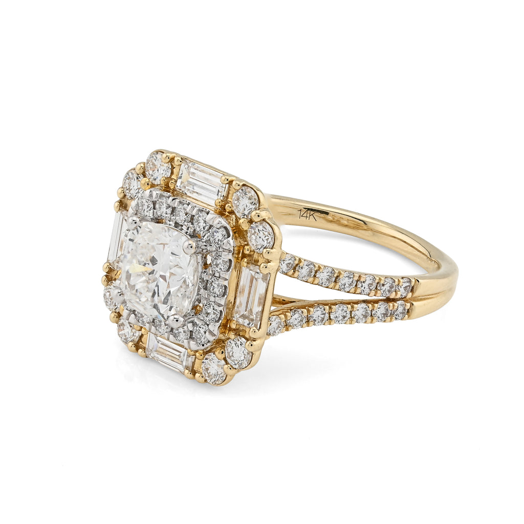 14K Yellow Gold 2.19 CTW Lab Diamond Women's Ring