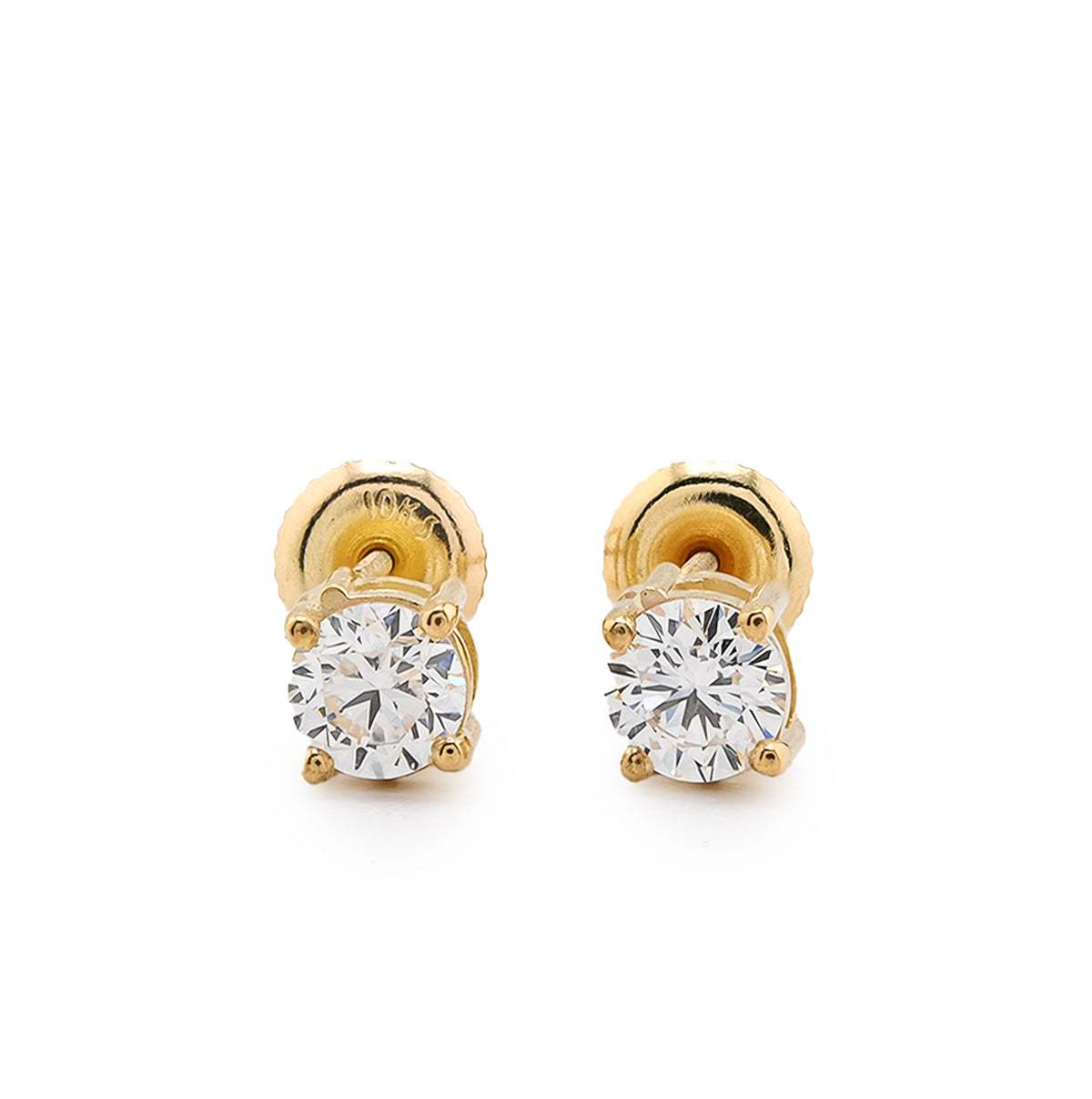 10K Yellow Gold Lab Diamond Earrings