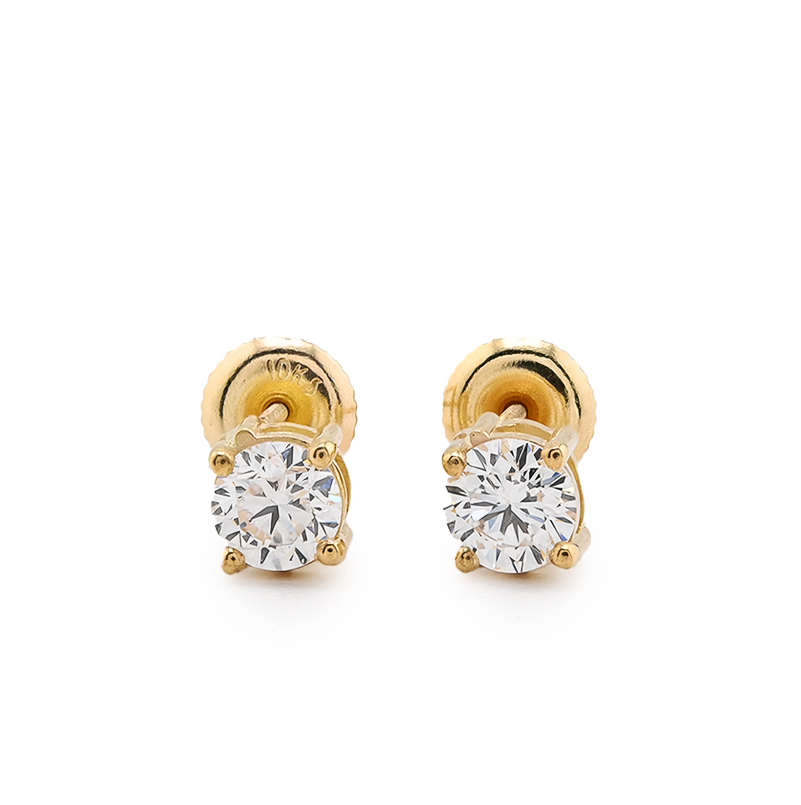 10K Yellow Gold Lab Diamond Earrings