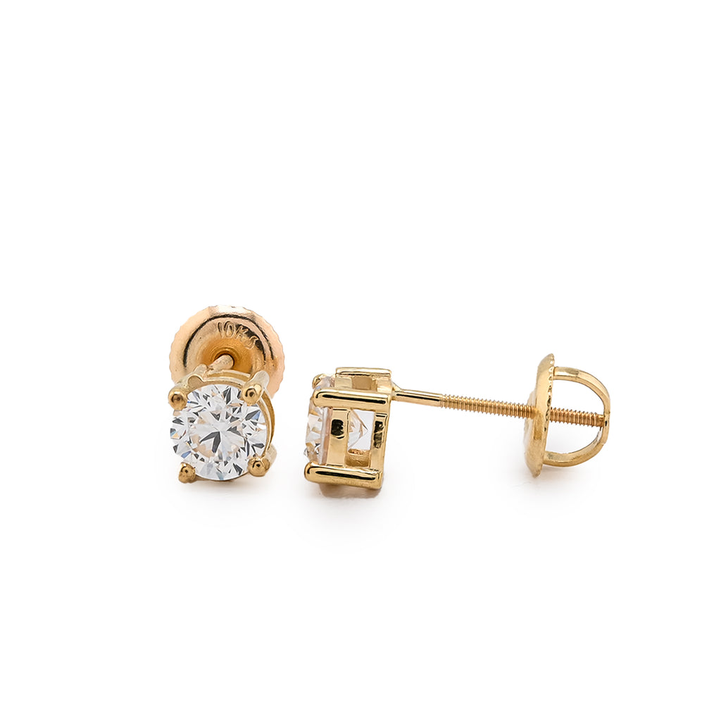 10K Yellow Gold Lab Diamond Earrings