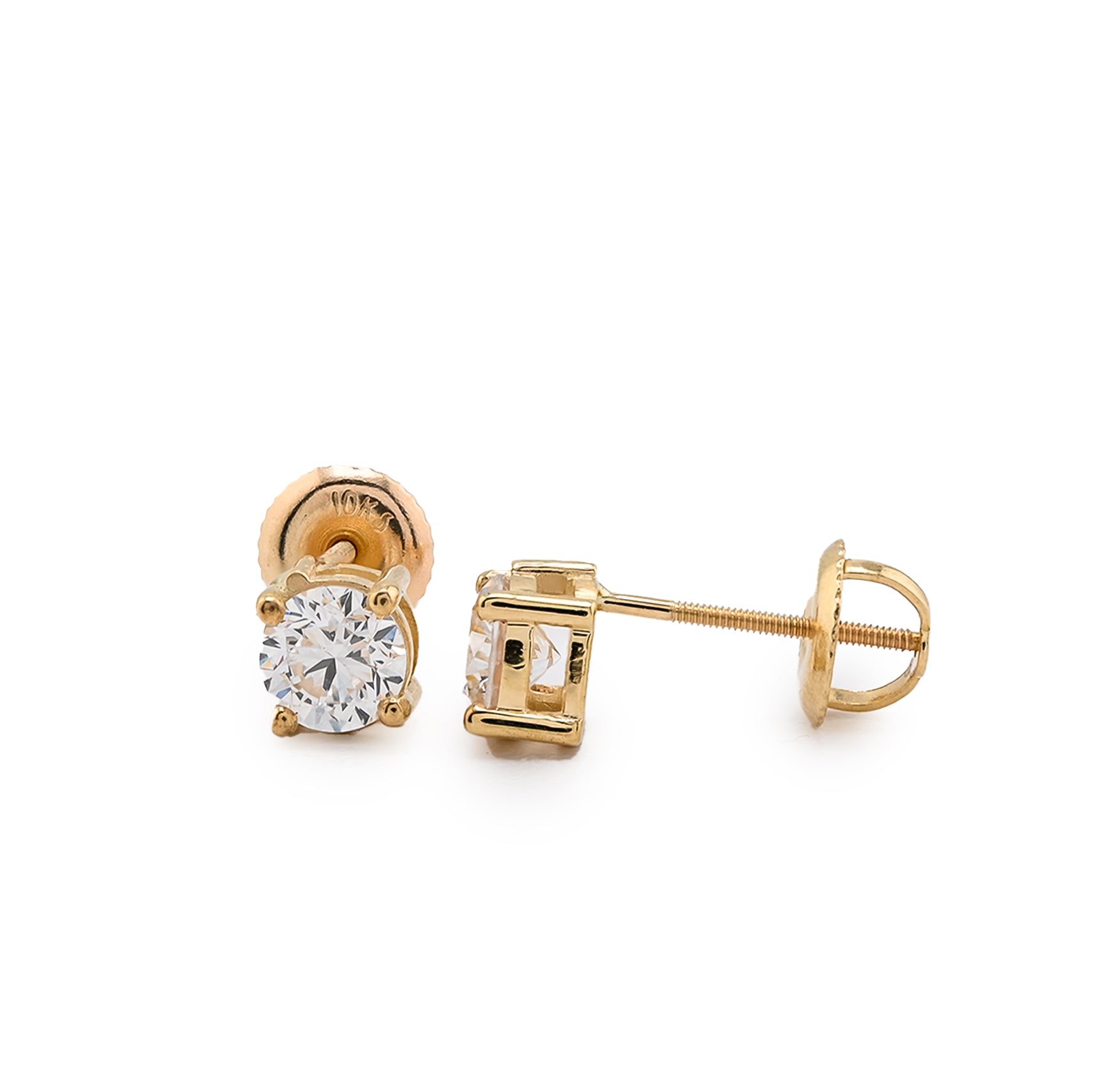 10K Yellow Gold Lab Diamond Earrings