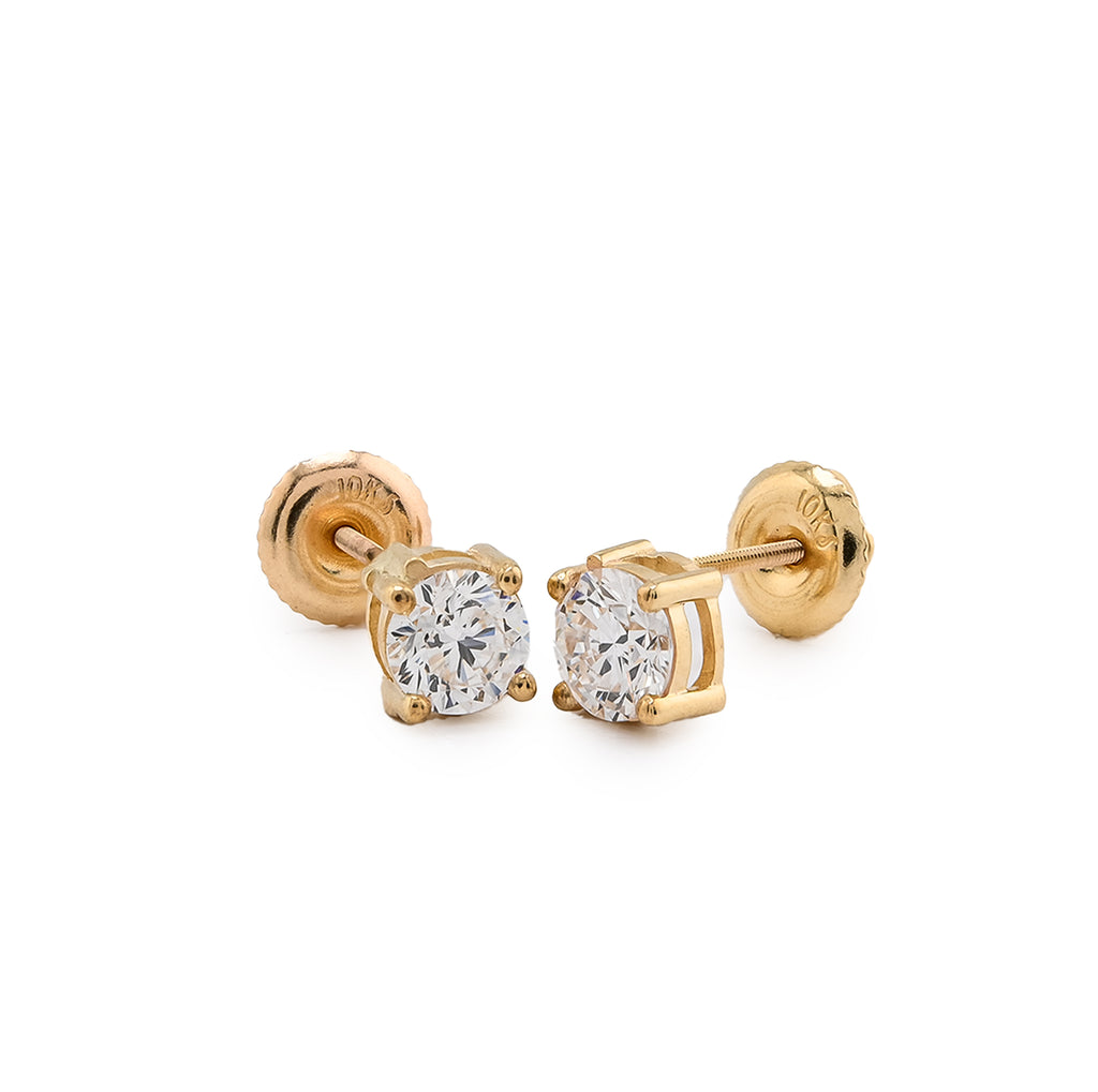 10K Yellow Gold Lab Diamond Earrings