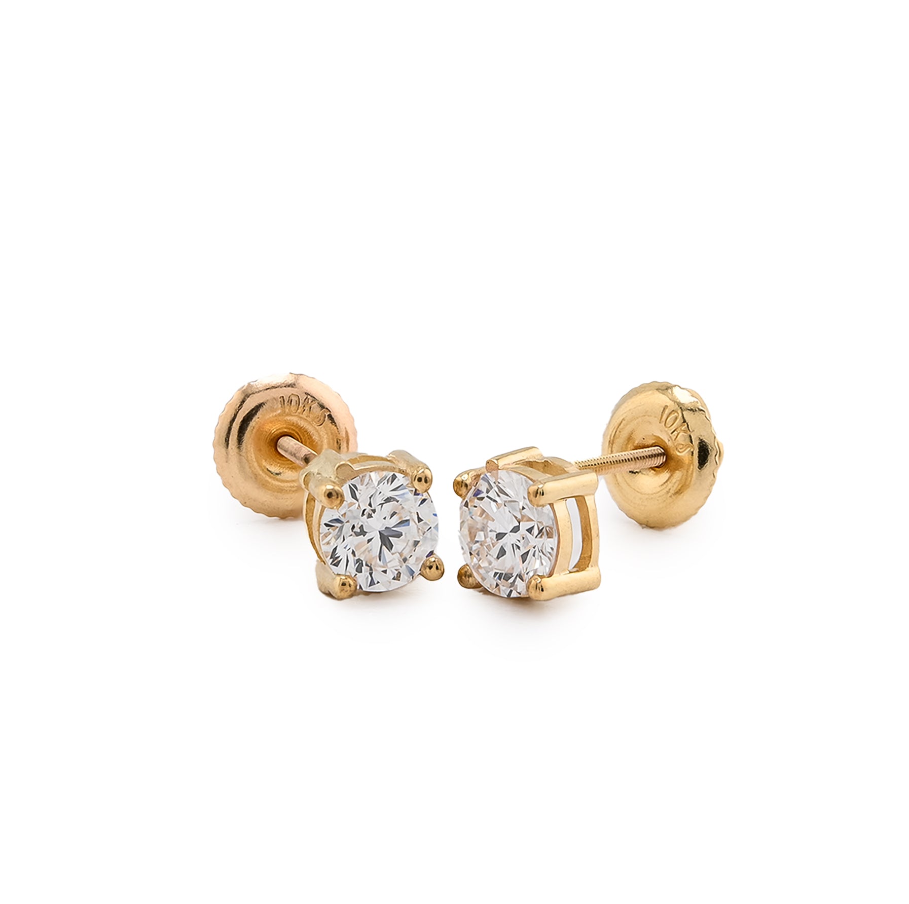 10K Yellow Gold Lab Diamond Earrings