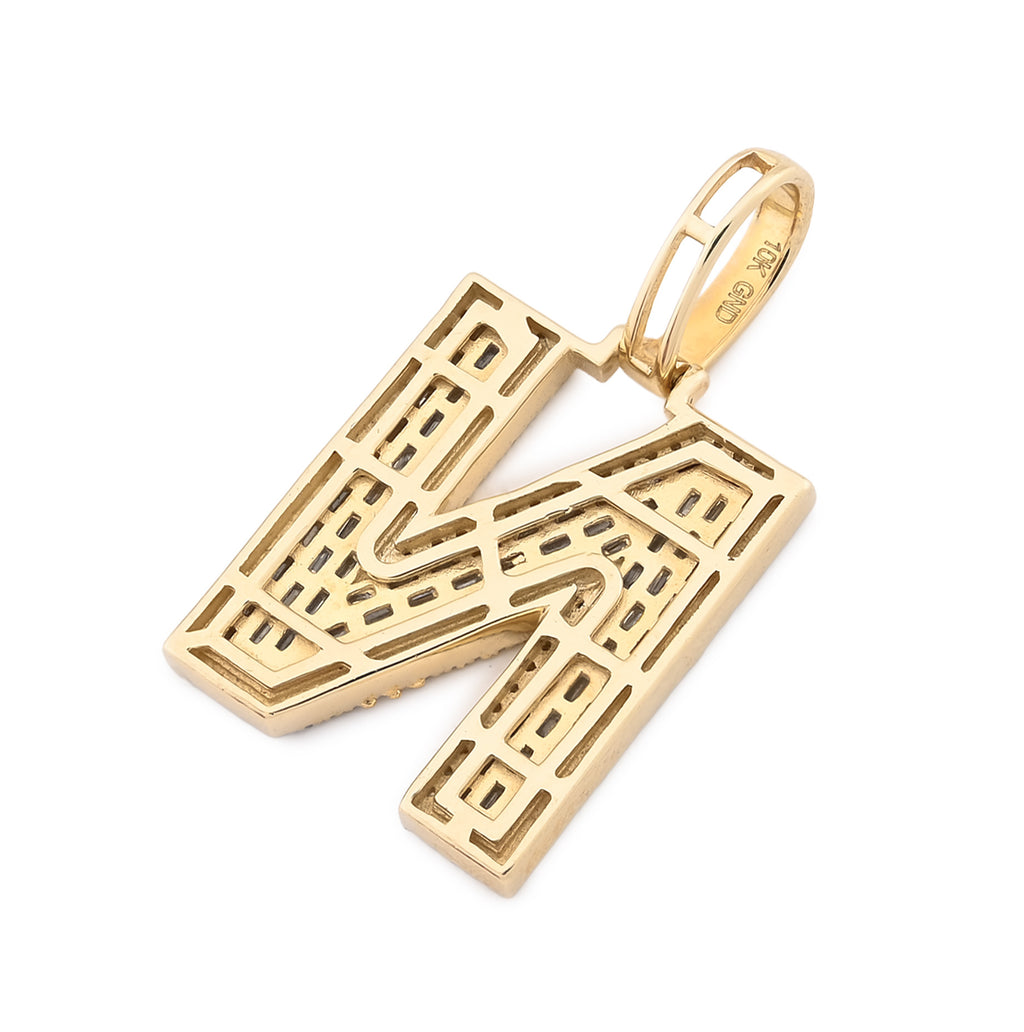 10K Yellow Gold 0.60 CT Natural Diamond Initial N