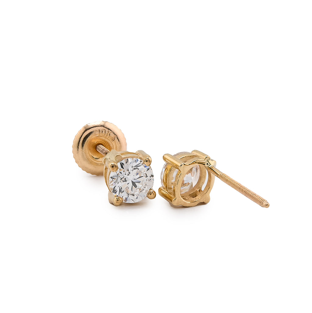 10K Yellow Gold Lab Diamond Earrings